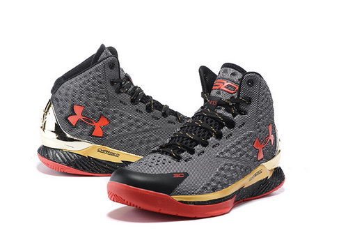Mens Under Armour Curry One Grey Black Red Gold Online Shop